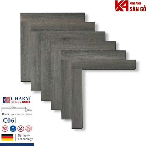 Sàn Gỗ Xương Cá 12mm Charm C06